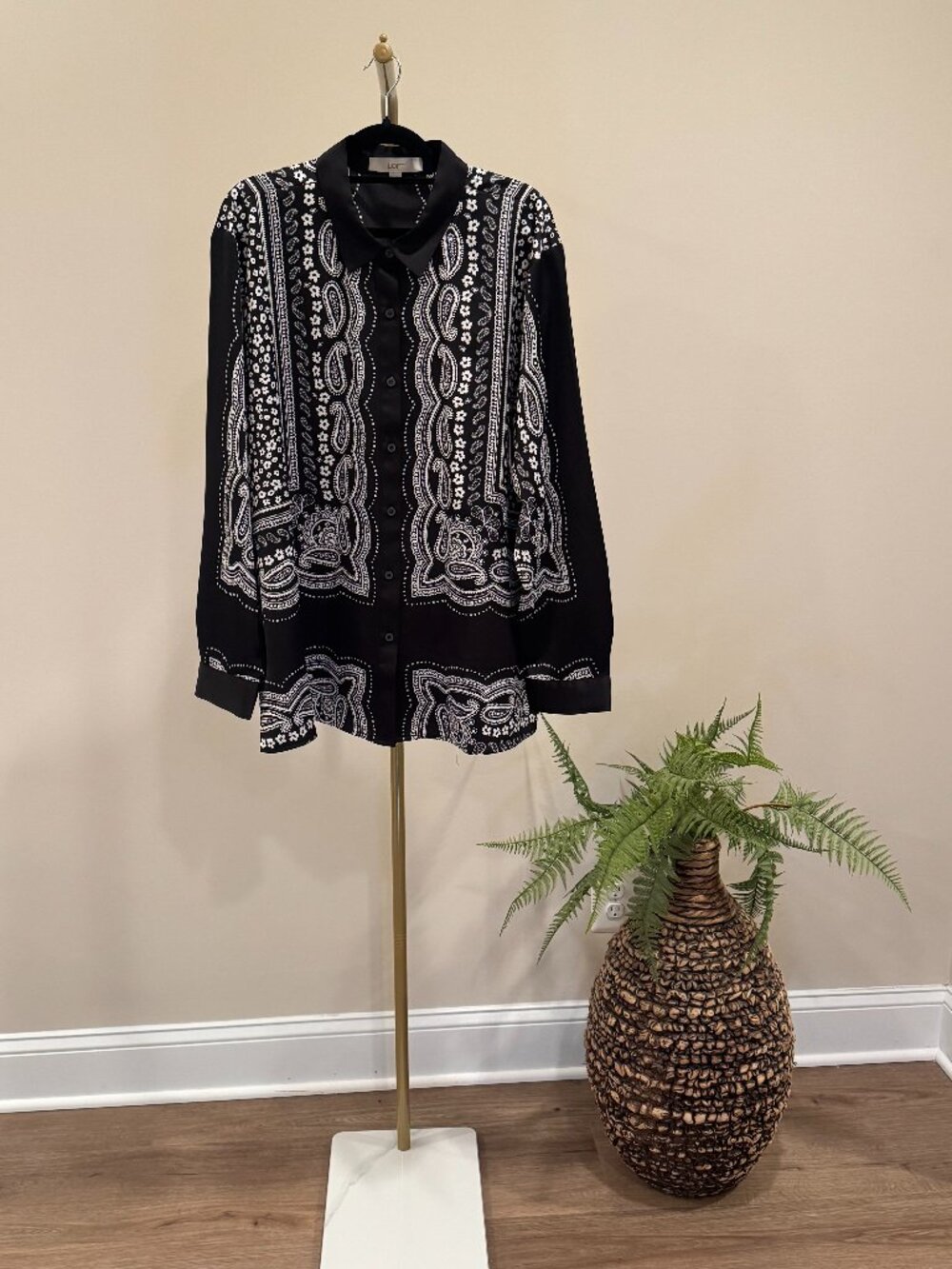 LOFT Paisley Everyday Shirt NWOT